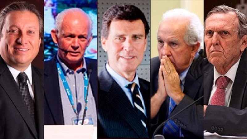 Fernando Castillo, Gonzalo Ferraro, Fernando Camet, Hernando Graña y José Graña. Fuente: RPP.