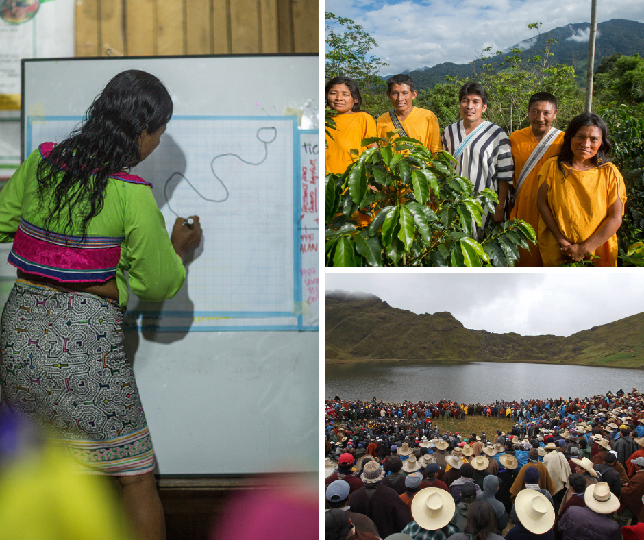 Colage con fotos del Center for International Forestry Research (CIFOR) y el Instituto Internacional de Derecho y Sociedad (IIDS).