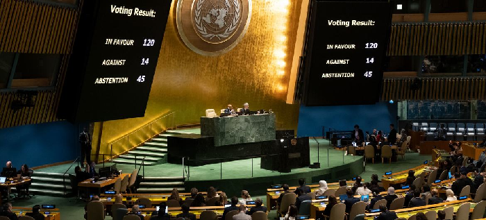 Asamblea Gral. ONU pide alto a la violencia en Gaza